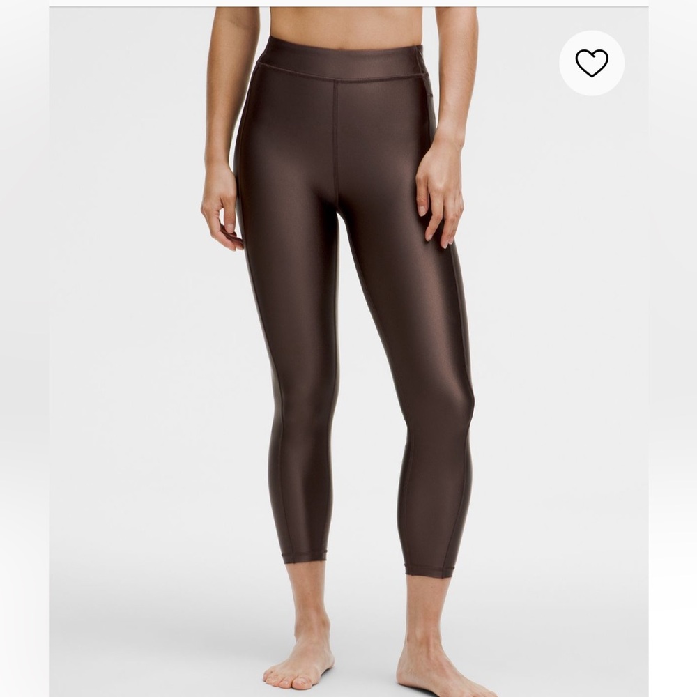 lululemon athletica Brown High-Rise Shiny Leggings